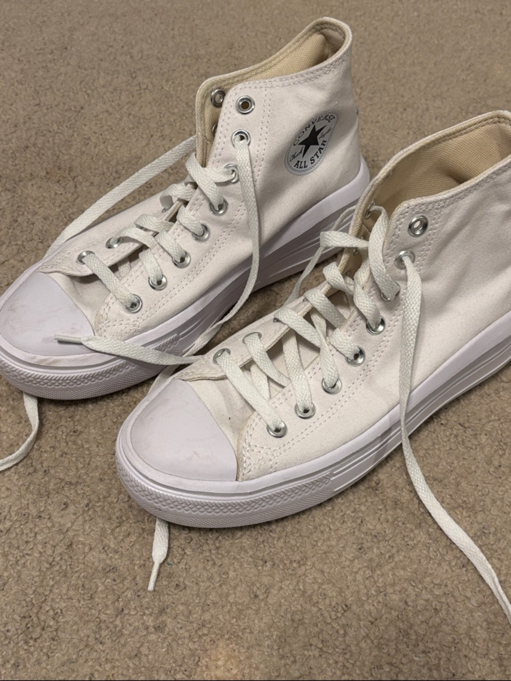 Converse High Top Sneakers - Off-White Canvas